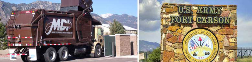 fort-carson-contract-828 MDI front load truck at Fort Carson