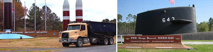 kings-bay-contract-828 MDI roll-off truck at Kings Bay