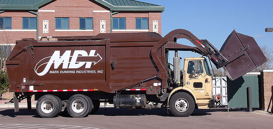 mdi-in-the-news-870 MDI front load residential garbage truck on site.